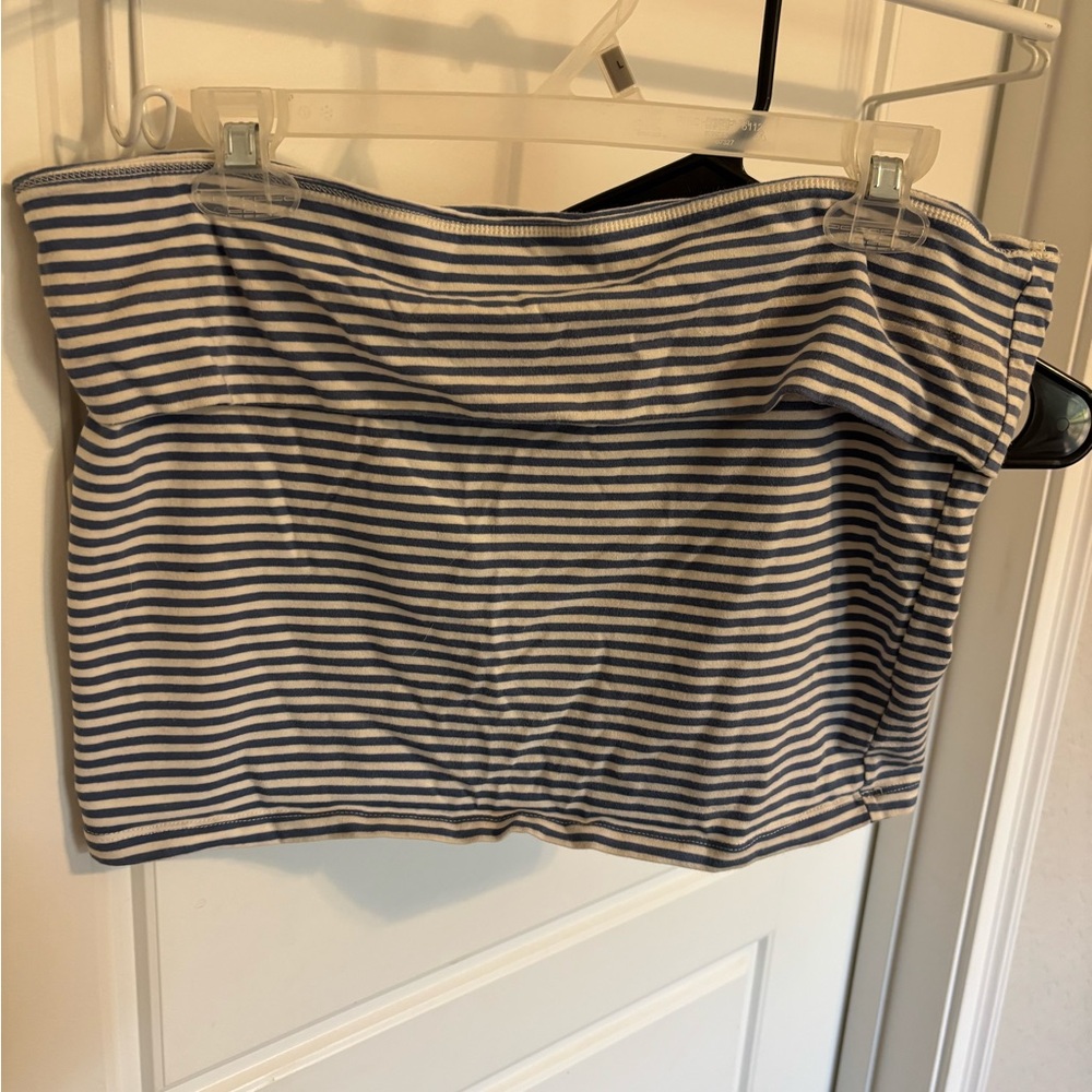 American Eagle Pride Striped Foldover Tube Top